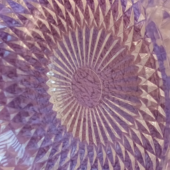 ,Vintage "cut glass",round ash tray/ or candy/ nut bowl..New/never used,)1980's - Picture 4 of 9